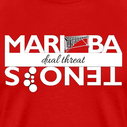 Dual Threat White Horizontal Marimba & Tenors - Men's Premium T-Shirt