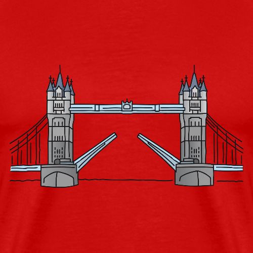 London tower bridge, landmark of London UK - Men's Premium T-Shirt