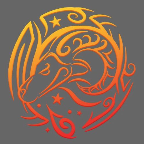 Zodiac Aries Celtic Fire Sign Tribal Logo - Men's Premium T-Shirt