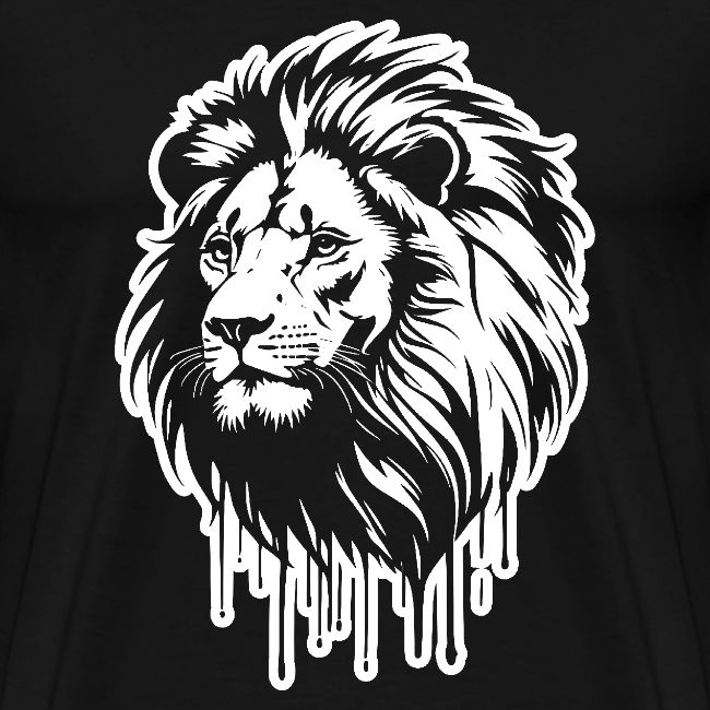 White Lion King Graffiti Style Art Printed T-shirt