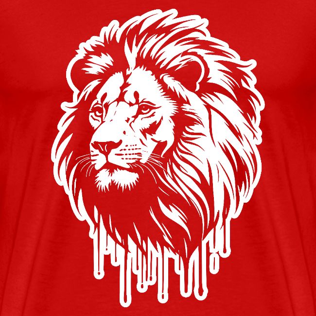 White Lion King Graffiti Style Art Printed T-shirt