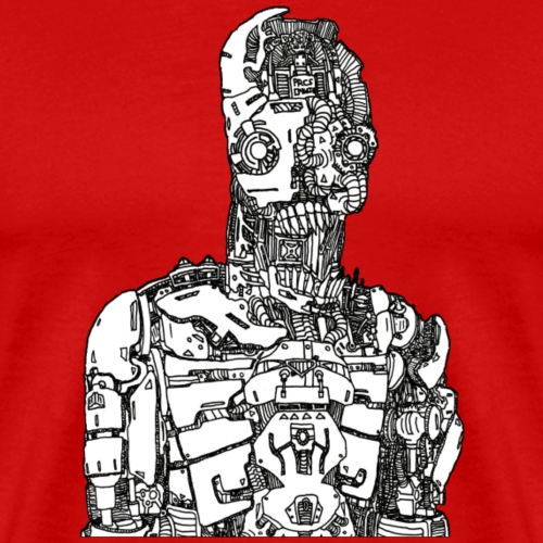 Robot Sketch - Men's Premium T-Shirt