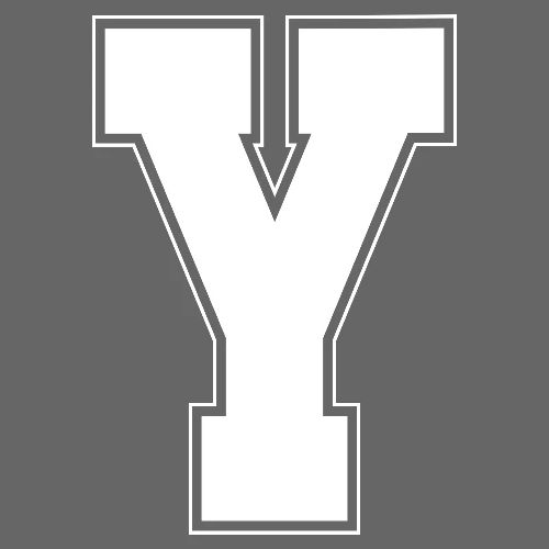 White Letter Y – Varsity Alphabet Monogram - Men's Premium T-Shirt