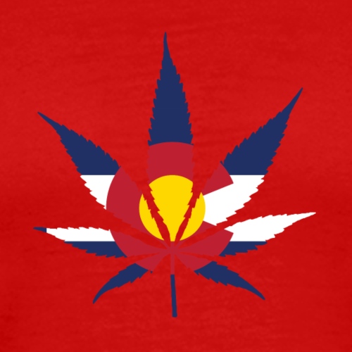 Colorado Pot Leaf Flag - Men's Premium T-Shirt