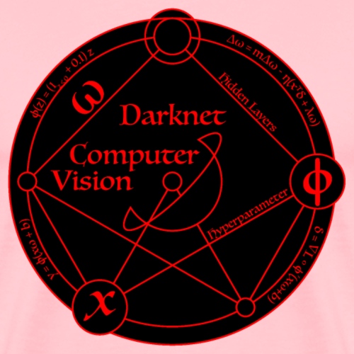 darknet computer vision red on black - Men's Premium T-Shirt