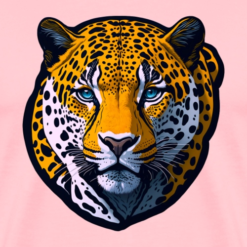 Jaguar Front Facing Portrait by Xzendor7 - Men's Premium T-Shirt