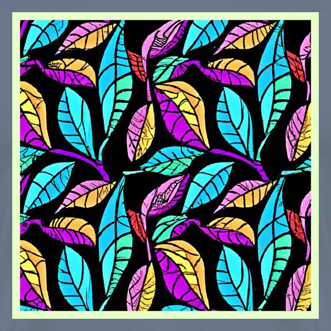 Stained Glass Leaves Design