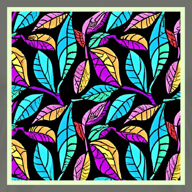Stained Glass Leaves Design