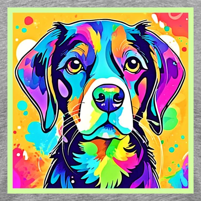 Rainbow Dog Portrait Design