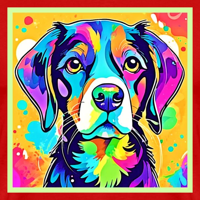 Rainbow Dog Portrait Design