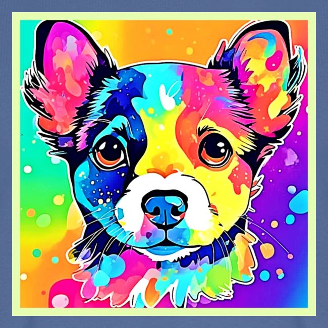 Vivid Puppy Vibes Art Design
