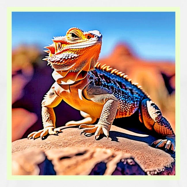 Desert Lizard Close-up Design