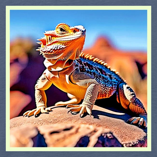 Desert Lizard Close-up Design