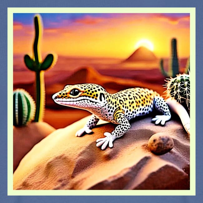 Beautiful Desert leopard Gecko Design
