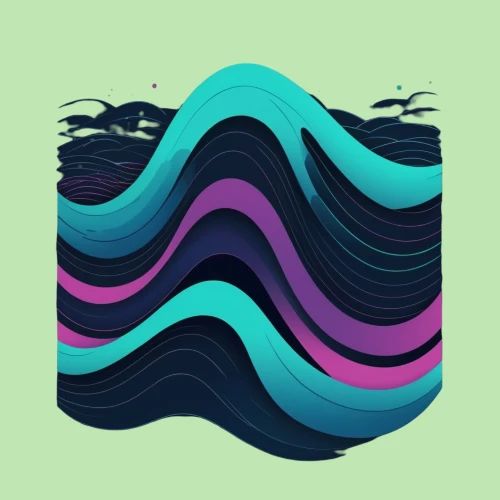 Abstract Wavy Ocean Pattern - Men's Premium T-Shirt