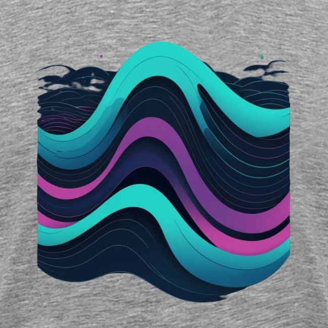 Abstract Wavy Ocean Pattern