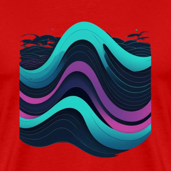 Abstract Wavy Ocean Pattern