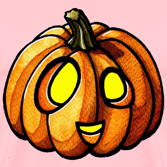 Pumpkin Halloween watercolor scribblesirii