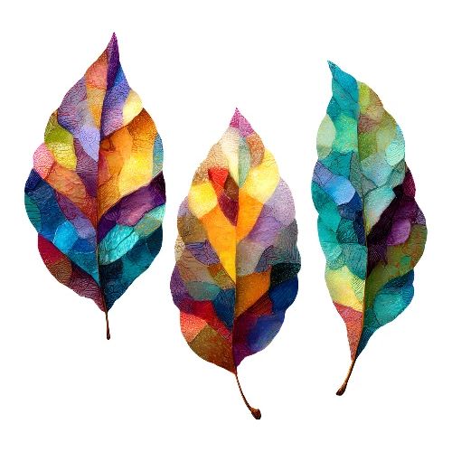 Art: Colorful Leaf Harmony - Men's Premium T-Shirt
