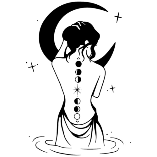 Healing Love Half Moon Mystic Girl - Men's Premium T-Shirt