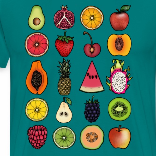 Fruit Grid 5x4 - Men's Premium T-Shirt