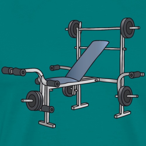 Weight bench, bodybuilding, workout - Men's Premium T-Shirt