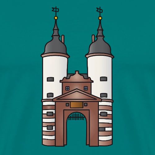 Bridge gate Heidelberg, FRG - Men's Premium T-Shirt