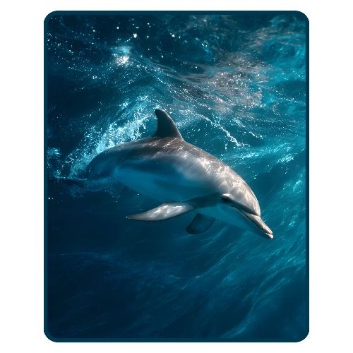 Dolphin Sunlit Ocean Serenity Design - Men's Premium T-Shirt