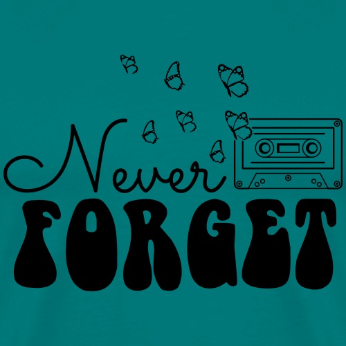 Never Forget - Mixed Tape Graphic - Men's Premium T-Shirt