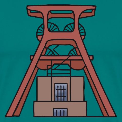 Zollverein Coal Mine Industrial Complex in Essen - Men's Premium T-Shirt