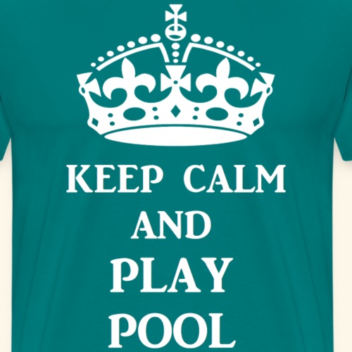 keep calm play pool wht - Men's Premium T-Shirt