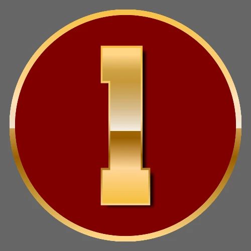 Number 1 in Gold Varsity Font - Men's Premium T-Shirt