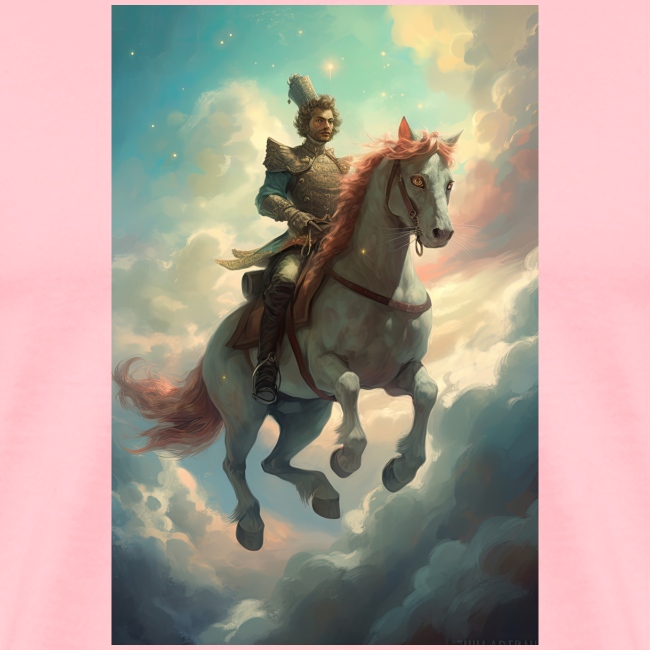 Blue Sky Horse Ride Fantasy Painting