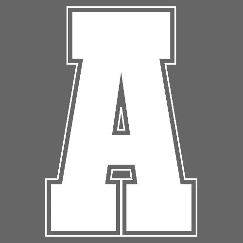 White Letter A – Varsity Alphabet Monogram - Men's Premium T-Shirt