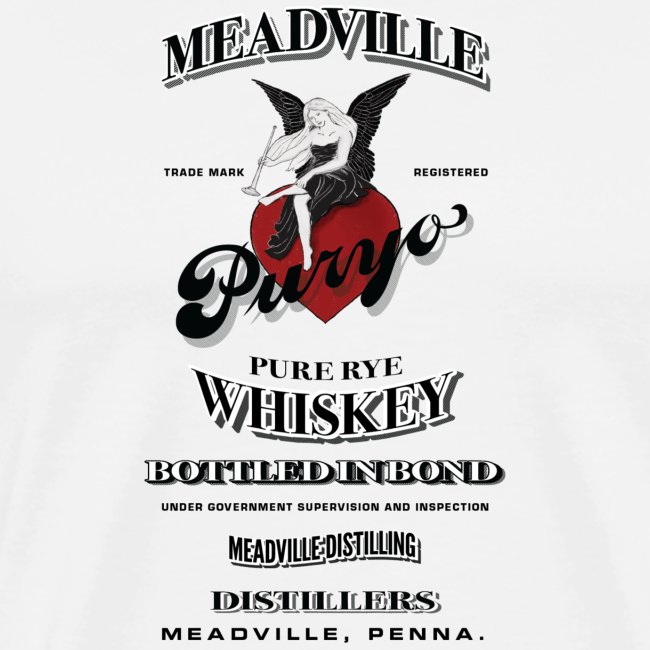 Meadville Pure Rye Whiskey Label