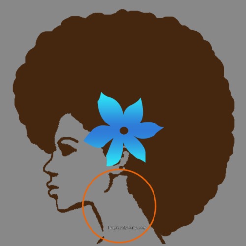 Afro Side Flower - Men's Premium T-Shirt