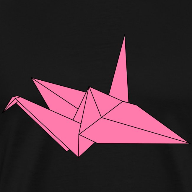 Origami Paper Crane Design - Pink