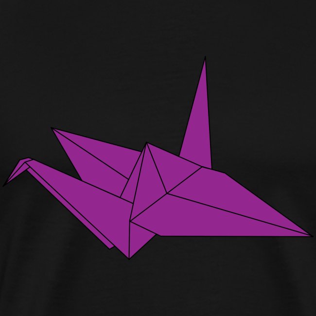 Origami Paper Crane Design - Purple
