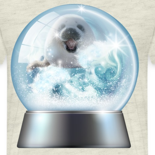 Snow Globe Seal Pup winter - Men's Premium T-Shirt