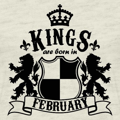 Kings are born in February - Men's Premium T-Shirt