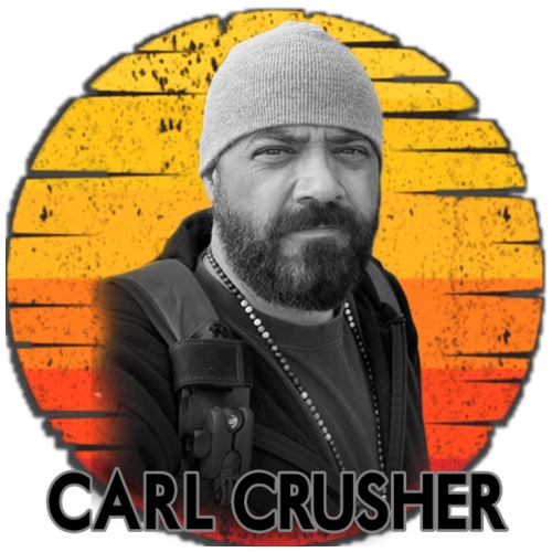 Carl Crusher Black and White Sunset - Men's Premium T-Shirt