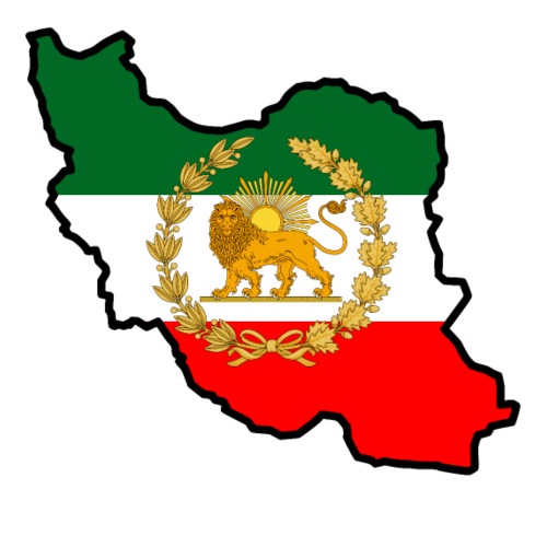 Iran Map Lion Sun 2 - Men's Premium T-Shirt