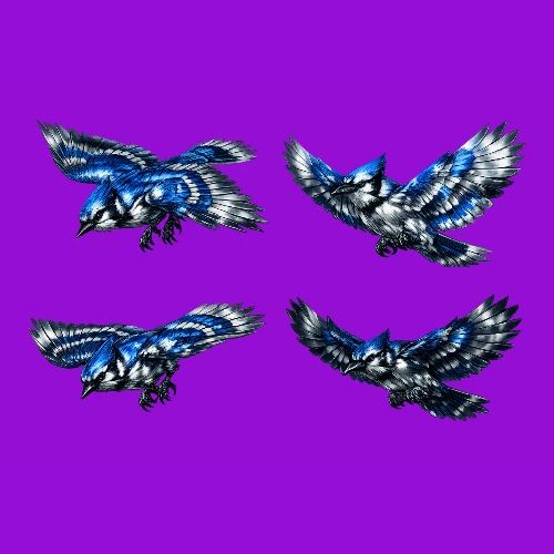 Silver Blue Jay Flight Stages - Men's Premium T-Shirt