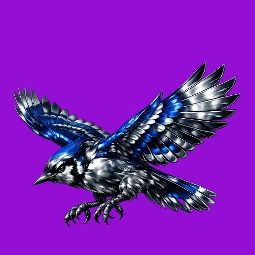 Silver Blue Jay Dive - Men's Premium T-Shirt