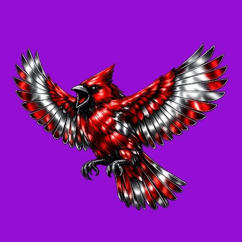 Silver Cardinal in Flight - Men's Premium T-Shirt