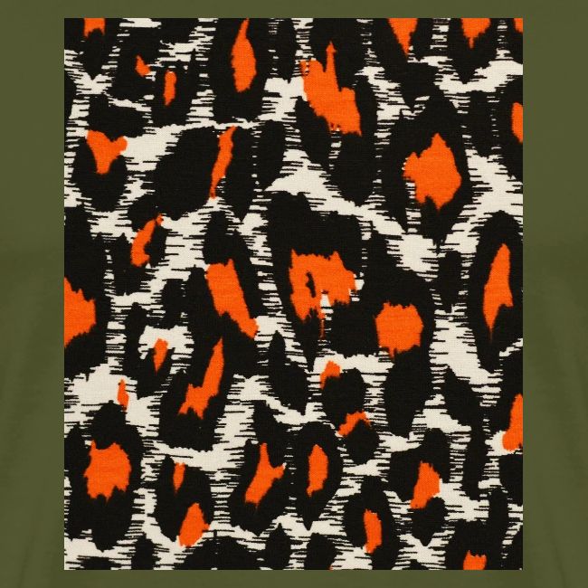 orange and black shaded leopard pattern
