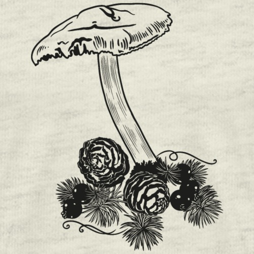 Mushroom Autumn Pine Cones - Men's Premium T-Shirt
