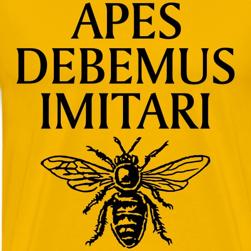 Apes Debemus Imitari Beekeeper Beekeeping - Men's Premium T-Shirt