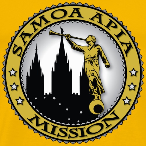 Samoa Apia Mission - LDS Mission Classic Seal Gold - Men's Premium T-Shirt