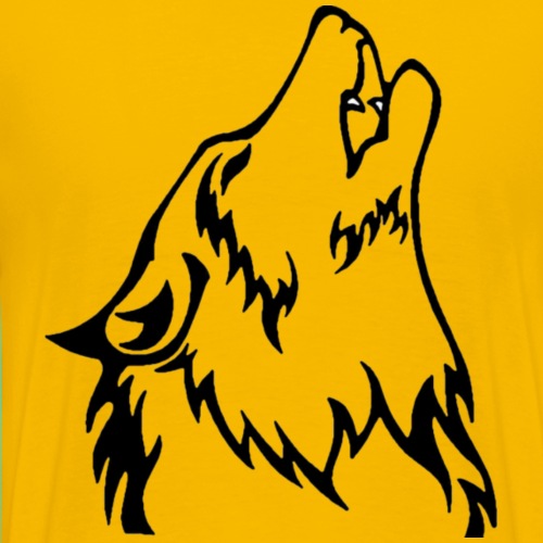 Wolf (back) - Men's Premium T-Shirt